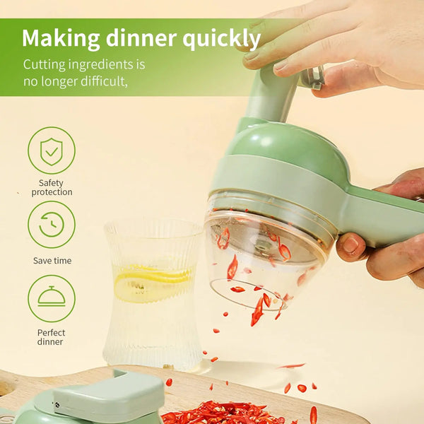 Kitchiqo – 4-in-1 Electric Vegetable Cutter